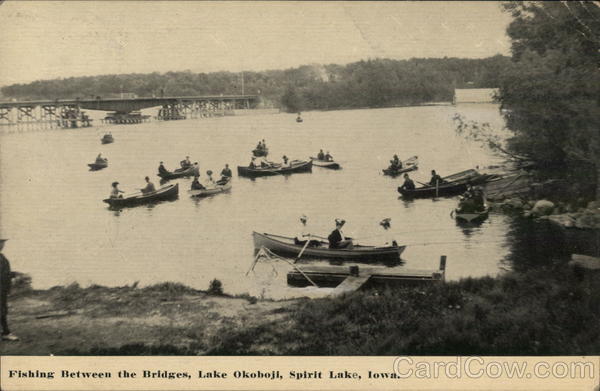 Fishing Between the Bridges on Lake Okoboji Spirit Lake Iowa