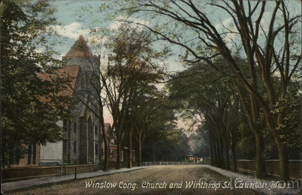 Winslow Cong. Church and Winthrop St. Taunton Massachusetts