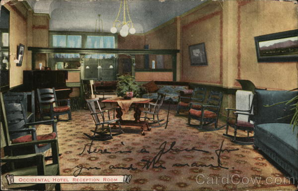 Occidental Hotel Reception Room Los Angeles California