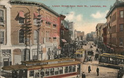 Lisbon Street From Main St. Lewiston, ME Postcard Postcard Postcard