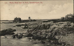Rocky Shore near St. Ann's Kennebunkport, ME Postcard Postcard Postcard