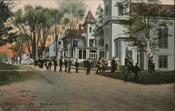 Main Street Waldoboro, ME Postcard Postcard Postcard