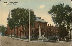 Court House & Jail Auburn, ME Postcard Postcard Postcard