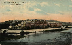Edwards Mills, Kennebec Dam Augusta, ME Postcard Postcard Postcard