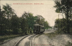 Reverse Curve in Interurban Postcard