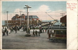 New Pavilion and Pier Long Beach, CA Postcard Postcard Postcard