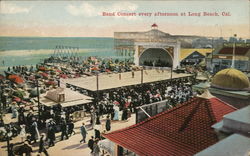 Band Concert Every Afternoon Long Beach, CA Postcard Postcard Postcard