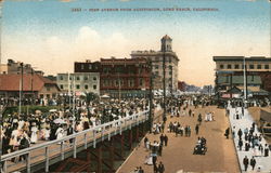 Pine Avenue from Auditorium Postcard