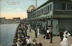 End of Pleasure Pier Long Beach, CA Postcard Postcard Postcard