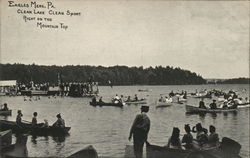 Clean Lake Clean Sport Right on the Mountain Top Eagles Mere, PA Postcard Postcard Postcard