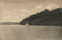 East Side of Lake Eagles Mere, PA Postcard Postcard Postcard