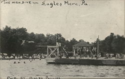 The High Dive Eagles Mere, PA Postcard Postcard Postcard