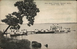 Pier, Girls' Friendly Holiday House Green Lake, WI Postcard Postcard Postcard