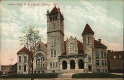 First M.E. Church Findlay, OH Postcard Postcard Postcard
