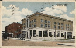 Masonic Temple Lapeer, MI Postcard Postcard Postcard