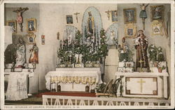 Interior of Church Isleta Pueblo, NM Postcard Postcard Postcard