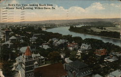 Bird's Eye View, looking South from Miners' Bank Building Wilkes-Barre, PA Postcard Postcard Postcard
