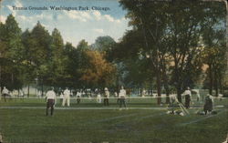 Tennis Grounds, Washington Park Chicago, IL Postcard Postcard 