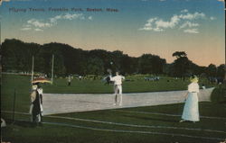 Playing Tennis Boston, MA Postcard Postcard Postcard