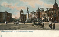 Square Showing Morgan Monument Postcard