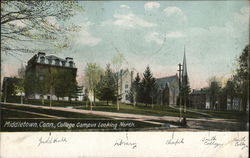 College Campus Looking North Middletown, CT Postcard Postcard Postcard