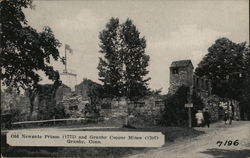 Old Newgate Prison (1773) and Granby Copper Mines (1707) Postcard