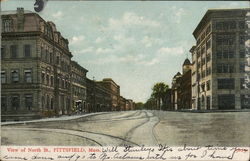 View of North St. Pittsfield, MA Postcard Postcard Postcard