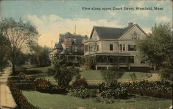 Vew Alon Upper Court Street Westfield, MA Postcard Postcard Postcard