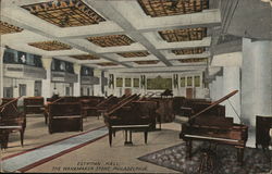 The Wanamaker Store - Egyptian Hall Pianos Philadelphia, PA Postcard Postcard Postcard