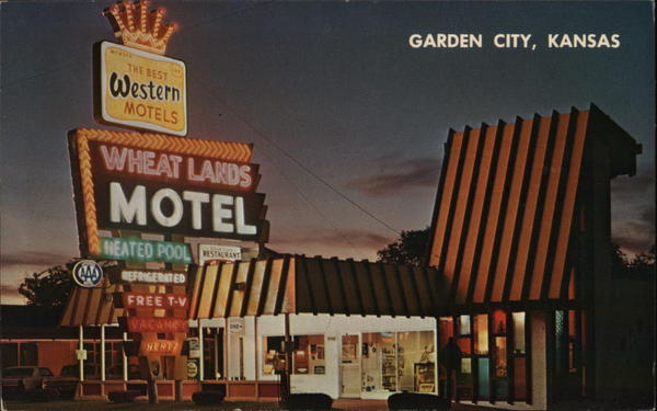 Wheat Lands Motel Restaurant Inc Garden City Ks Postcard