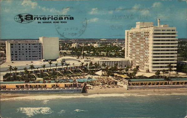 Americana Hotel Miami Beach Florida