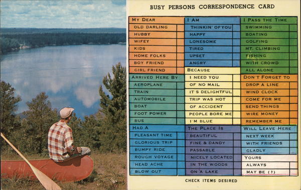 Busy Persons Correspondence Card Correspondence Cards