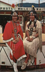 Toni Feather and Ann Walkingstick Cherokee, NC Postcard Postcard Postcard