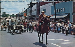 Wagon Train Reenactment Postcard