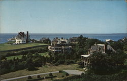 View of Elegant Summer Homes Watch Hill, RI Postcard Postcard Postcard