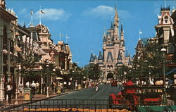 Main Street U.S.A. Disney Postcard Postcard Postcard