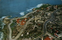 Aerial View of Town Postcard