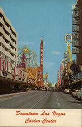 Fremont Street, Casino Center Las Vegas, NV Postcard Postcard Postcard