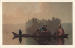 Fur Traders Descending the Missouri Postcard