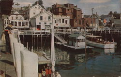 Waterfront and Boat Landing Boothbay Harbor, ME Postcard Postcard Postcard