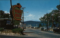 Familiar Sign at Entrance Weirs Beach, NH Postcard Postcard Postcard