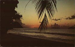 Sunset in the Virgin Islands Caribbean Islands Postcard Postcard Postcard