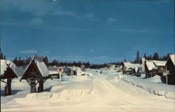 Main Street in the Winter West Yellowstone, MT Postcard Postcard Postcard