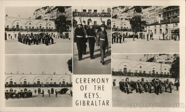 Ceremony Of The Keys Gibraltar Gibraltar Spain Postcard