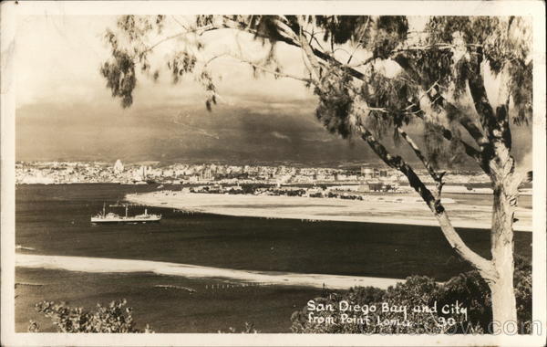San Diego Bay and City from Point Loma California
