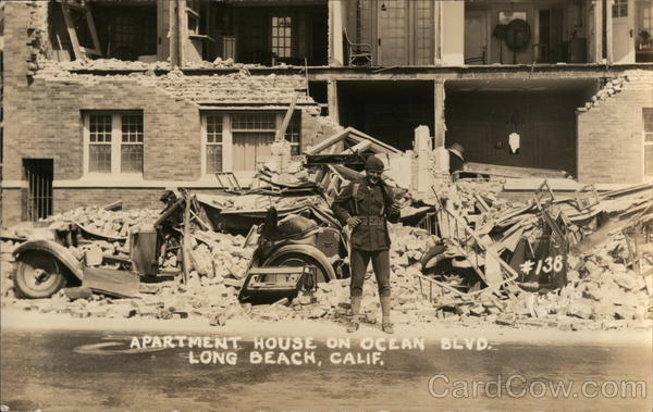 Apartment House on Ocean Boulevard Long Beach California