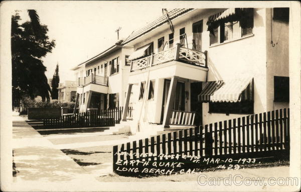 Earthquake Damaged Houses Long Beach California