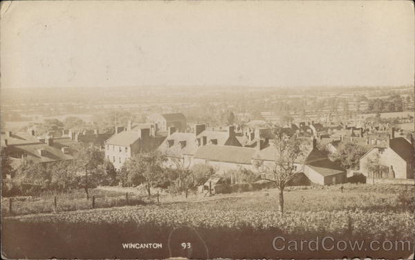 View over Town Wincanton England Somerset