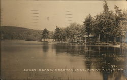 Sandy Beach, Crystal Lake Postcard