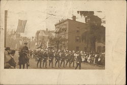 Soldiers in Parade Postcard